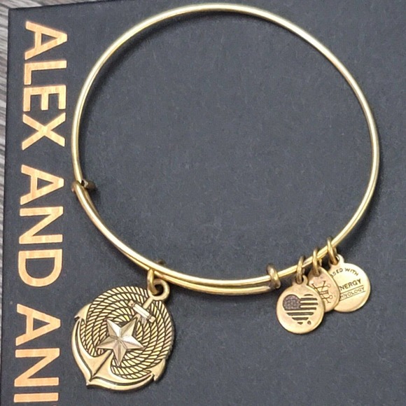 Alex and Ani Anchor II Charm Bangle - Picture 1 of 9